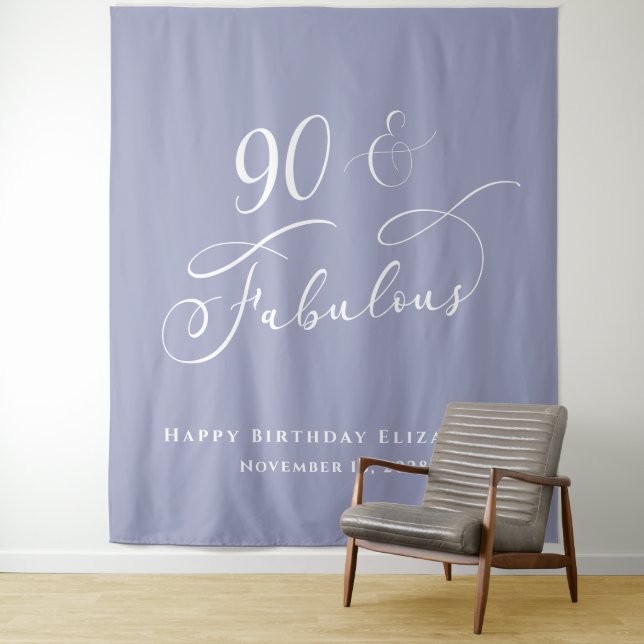 Tenture 90 Fabuleux Lavande violet fête d'anniversaire (En situation)