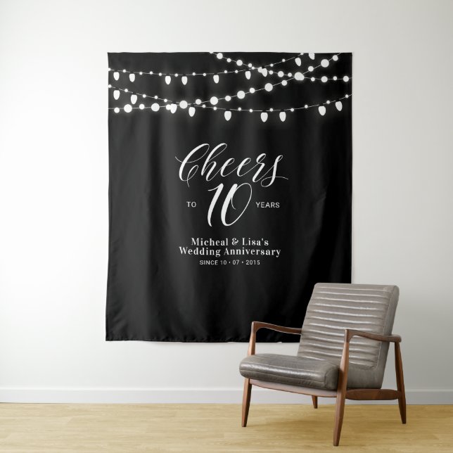 Tenture À 10 ans Black & White 10e Anniversaire (En situation)