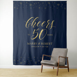Tenture À 50 ans, félicitations 50e anniversaire Gold &