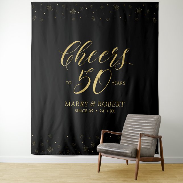 Tenture À 50 ans, félicitations | 50e anniversaire Gold &  (En situation)