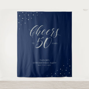 Tenture À 50 ans, santé ! Fête d'anniversaire Argent et