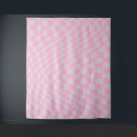 Tenture à damiers Motif Lilac Pink Check Checkerboard<br><div class="desc">à damiers motif - chèque lilas et rose tordu / damier ondulé et déformé.</div>