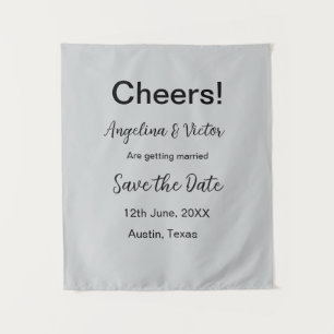 Tenture À la vôtre, sauvegardez la date simple minimaliste