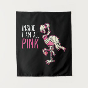 Tenture À l'intérieur je suis tout flamant rose Drôle de