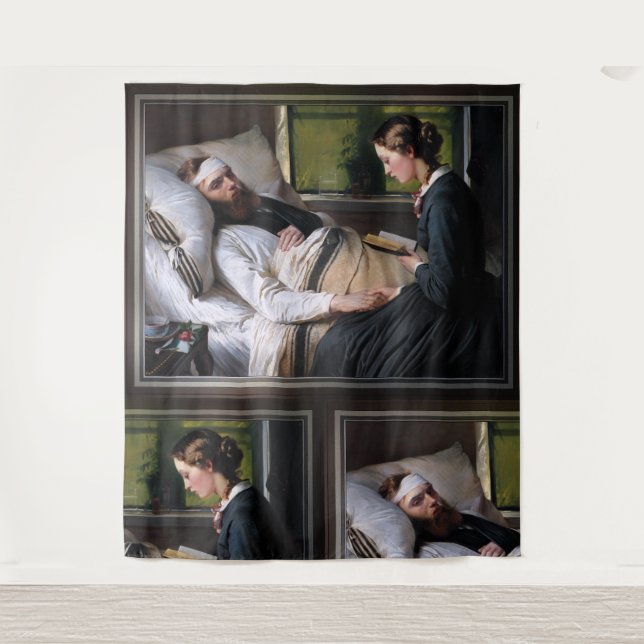 Tenture A Wounded Danish Soldier by Elisabeth Baumann (Devant)