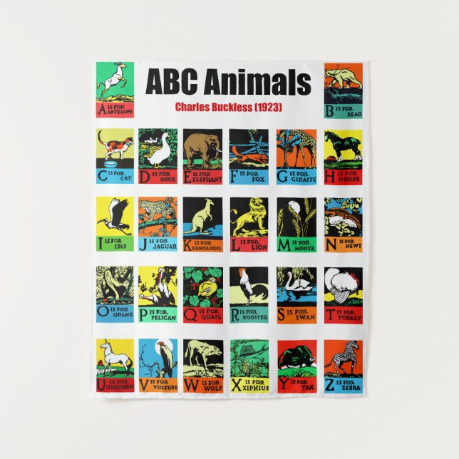 Tenture ABC Animals, Charles Buckles (1923) (Devant)