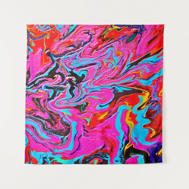 Tenture  Abstract Art, Background, Hand Painting, Fluid Ar (Devant)