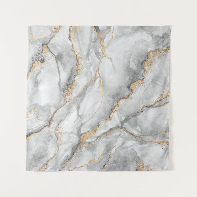 Tenture abstract background, creative texture of white mar (Devant)