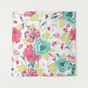 Tenture Abstract Elegance Seamless pattern with floral bac