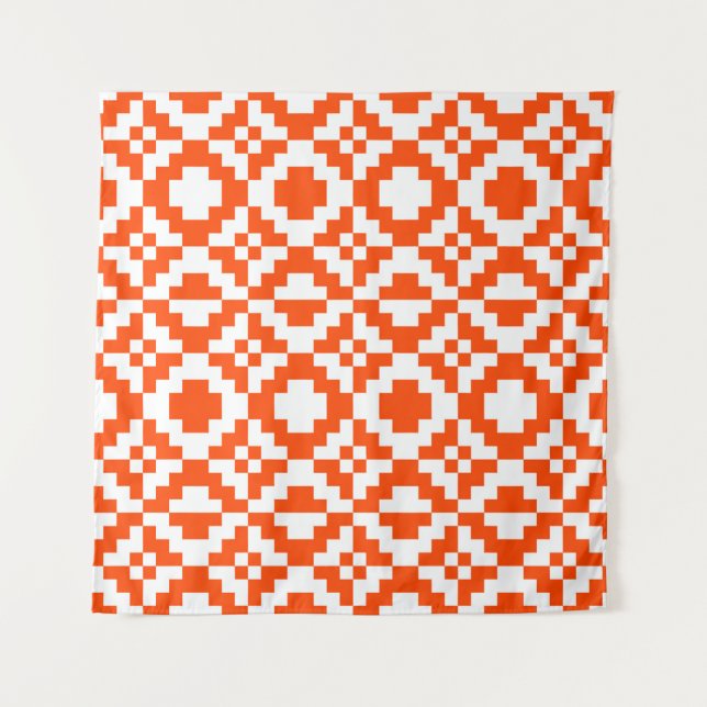 Tenture Abstract geometric pixelated seamless pattern. Mos (Devant)