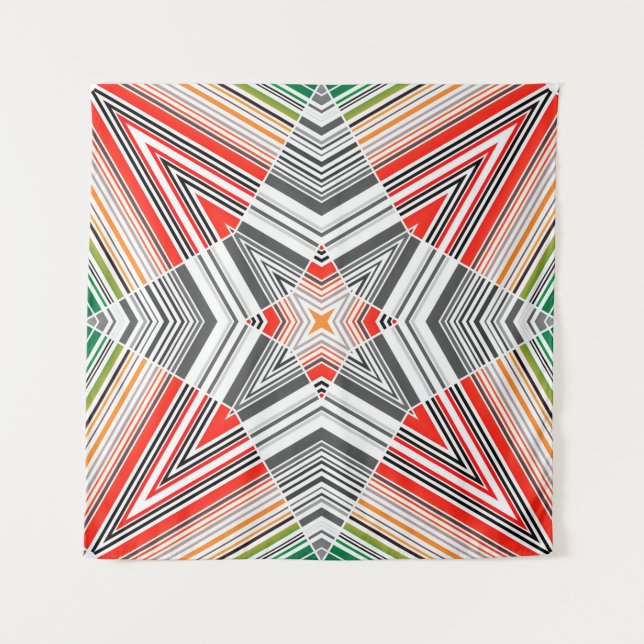 Tenture Abstract ornamental lined striped sealmess pattern (Devant)