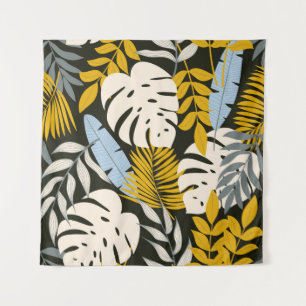 Tenture Abstract seamless pattern with tropical leaves and