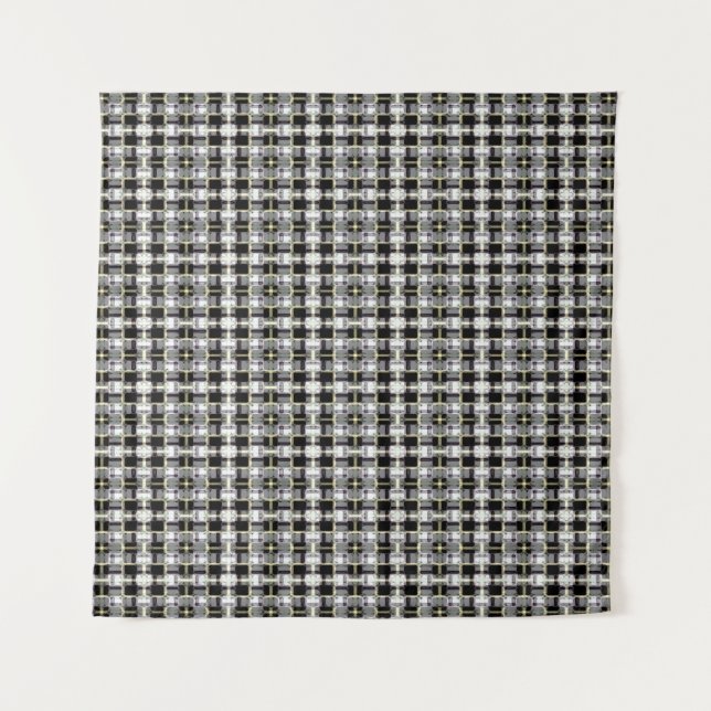 Tenture abstract texture, colorful checkered pattern, simp (Devant)