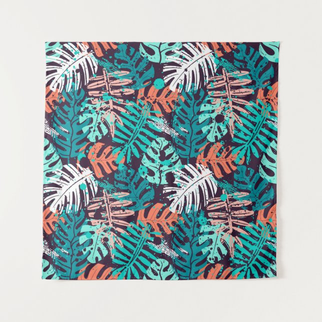 Tenture Abstrait  feuille tropical motif. Créatif (Devant)