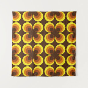 Tenture Abstrait. motif sans couture colorée des années 60