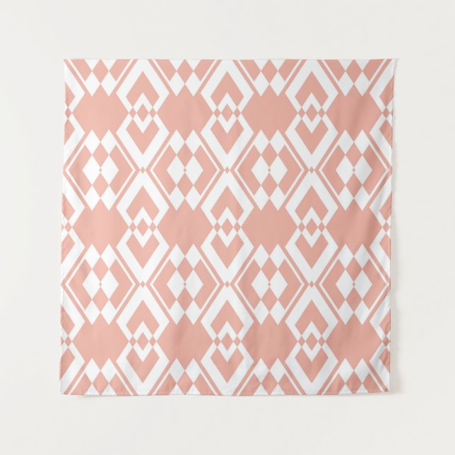 Tenture Abstrait motif sans soudure de couleur rose fleur  (Devant)