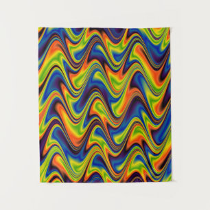 Tenture Abstrait multicolore ondulé