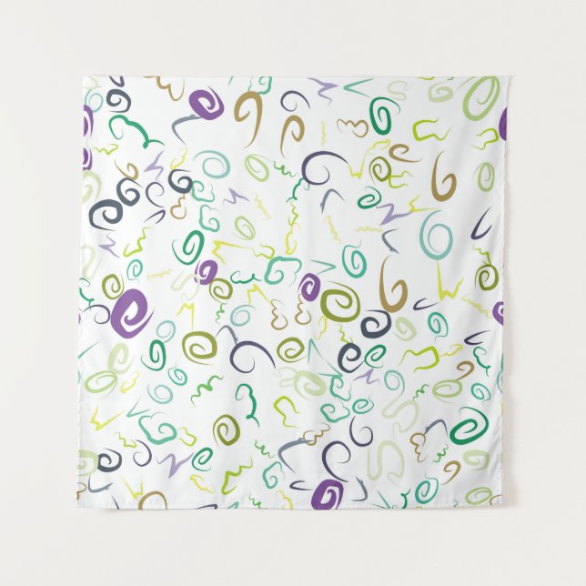 Tenture Abstrait sans couture motif manuel abstrait, art,  (Devant)