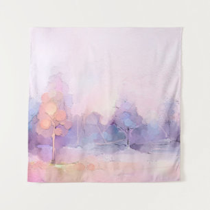 Tenture Abstraite peinture à l'huile paysage forestier d'h