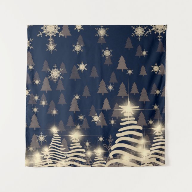 Tenture Abstraits flocons de neige. 2d illustration. Saint (Devant)