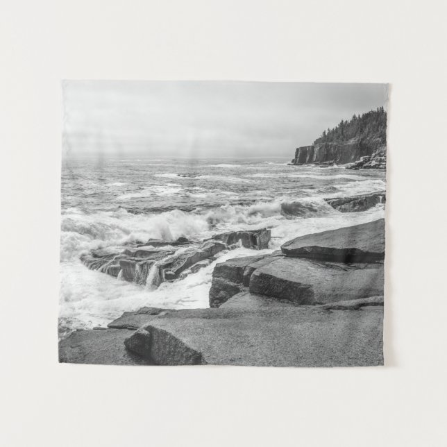 Tenture Acadia Maine Rocky Shoreline PELL (Devant (Horizontal))