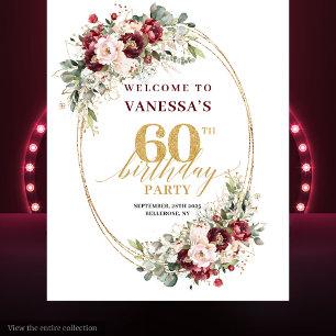 Tenture Accessoire de 60e anniversaire romantique en or et