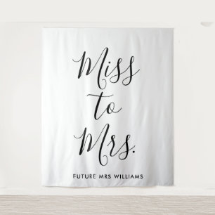 Tenture Accessoire de fête de mariage moderne Miss to Mrs 