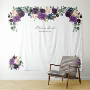 Tenture Accessoire de mariage floral luxueux lavande rose