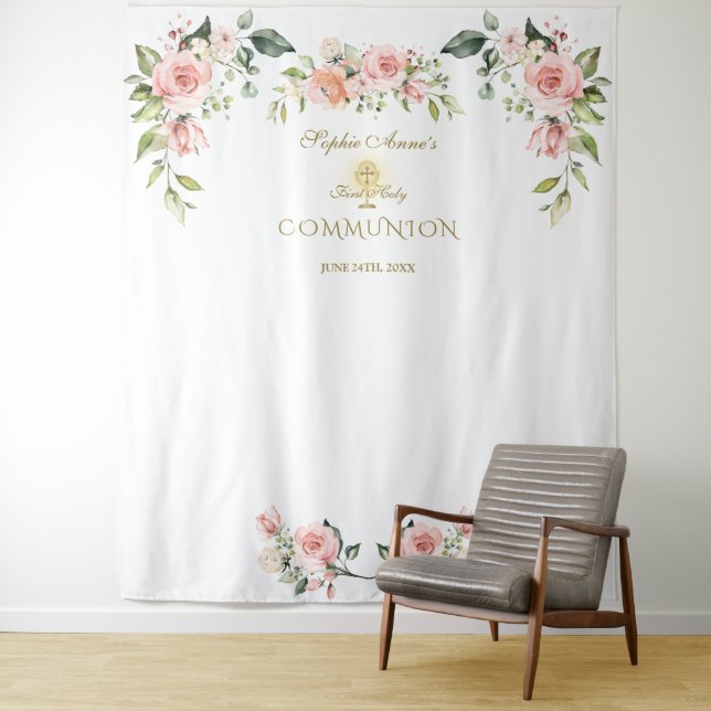 Tenture Accessoire de photo de première sainte communion à (En situation)