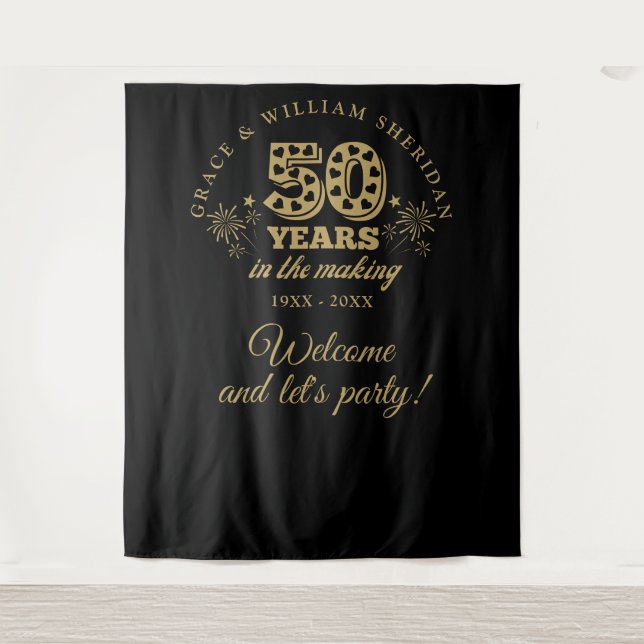 Tenture Accessoire de photo pour le 50e anniversaire 'En c (Devant)