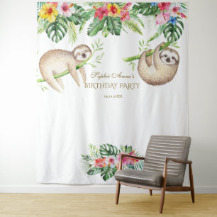 Tenture Accessoire de photobooth d'anniversaire Fleurs Tro