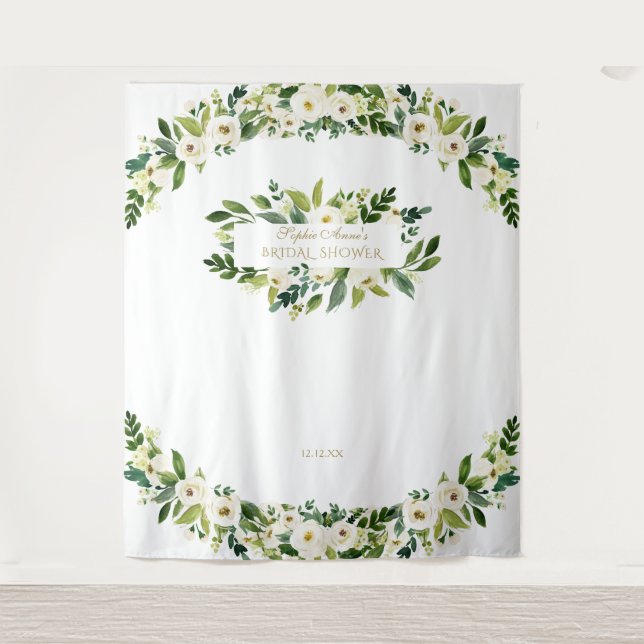 Tenture Accessoire de photobooth de mariage Charm Fleurs B (Devant)
