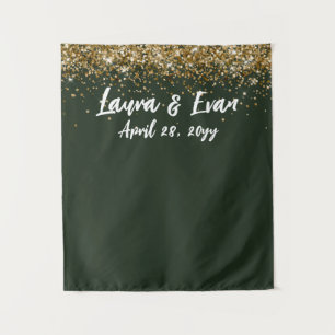 Tenture Accessoire de photobooth de mariage vert chasseur