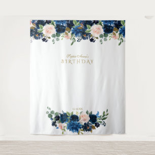 Tenture Accessoire de photomaton d'anniversaire Fleurs Ble