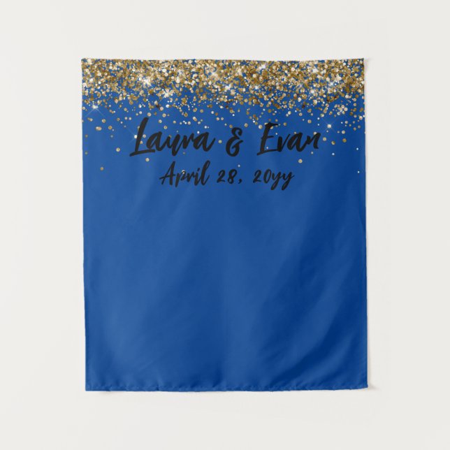 Tenture Accessoire de stand photo de mariage cobalt bleu e (Devant)