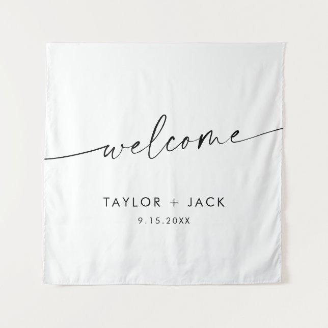 Tenture Accueil du Mariage minimaliste KAIA (Devant)