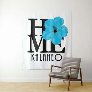Tenture ACCUEIL Hibiscus bleu de Kalaheo