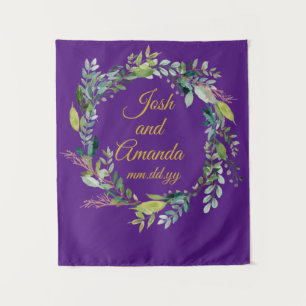 Tenture Accueil Mariage de verdure personnalisée Photo Boo