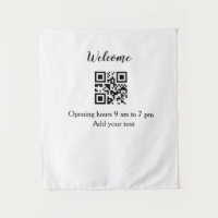 Accueil simple ouverture bienvenue code barre QR a