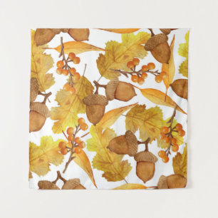 Tenture Acornes d'automne : aquarelle Thanksgiving Design