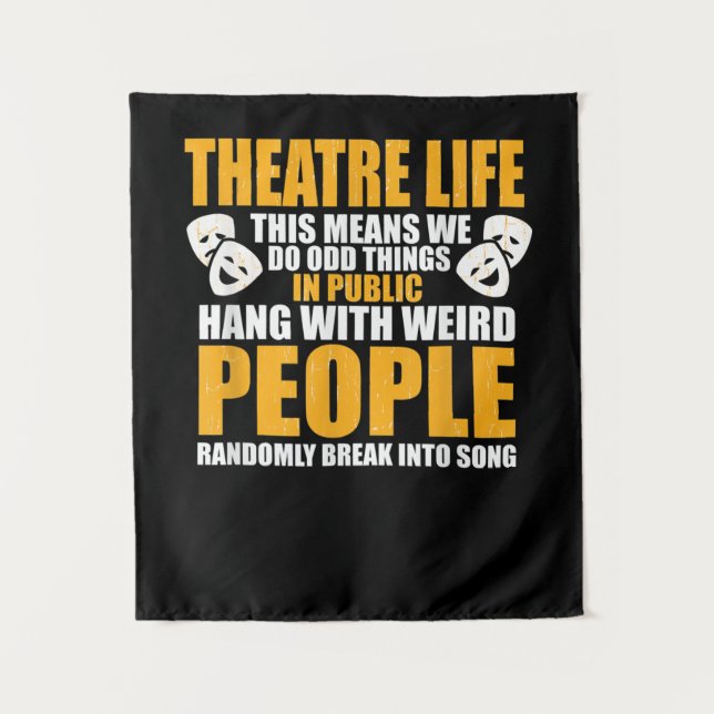 Tenture Acteur Actrice Comédie Musicale Drame Comédie Homm (Devant)