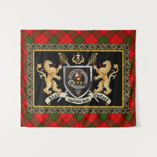 Tenture Adair Clan Badge & Motto avec Lions