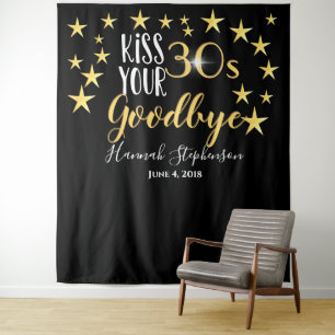 Tenture adieu à vos 30 ans photo prop fête virtuelle