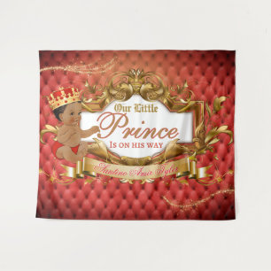 Tenture Adorable Royal African Prince Rouge & Or Contexte