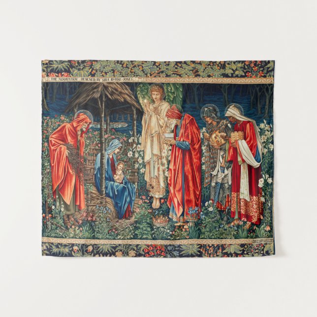 Tenture ADORATION DES MAGI Morris,Burne-Jones Noël (Devant (Horizontal))