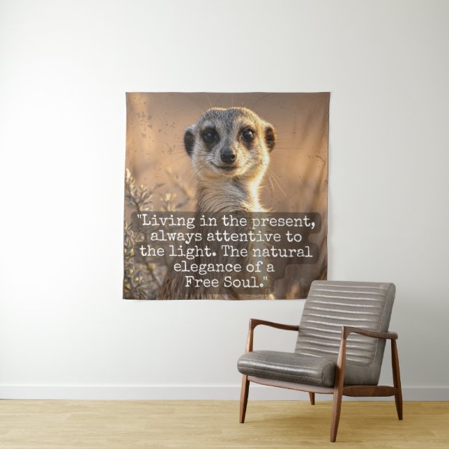 Tenture Adventurous Meerkat Living (En situation)