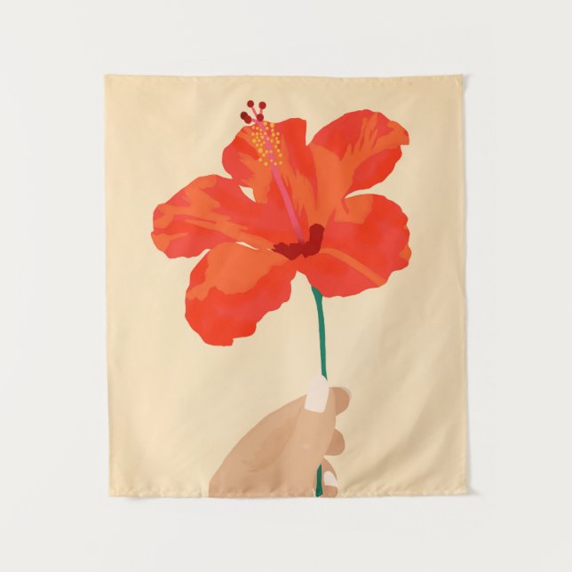 Tenture Affection Hibiscus (Devant)