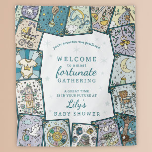 Tenture Affiche de bienvenue Baby shower Tarot suspendu