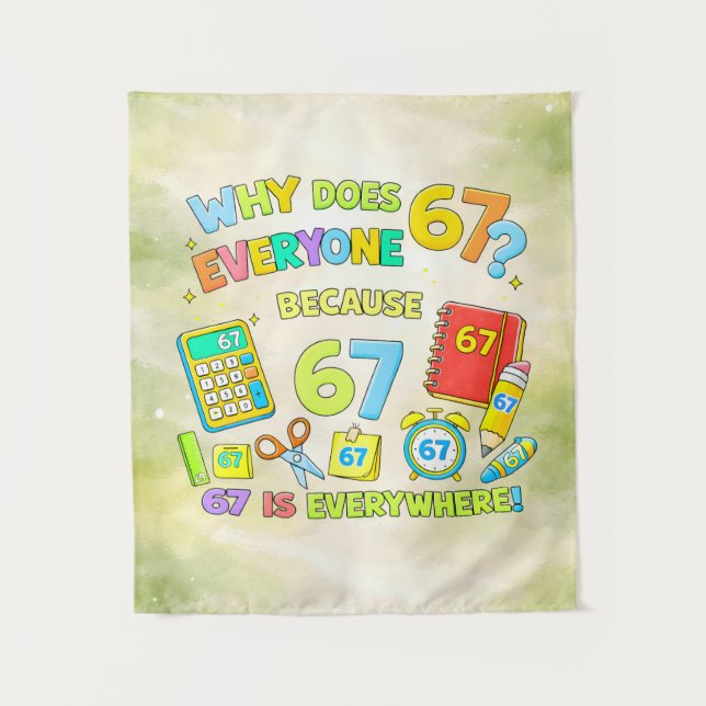 Tenture Affiche de blague mathématique drôle numéro 67 pou (Devant)
