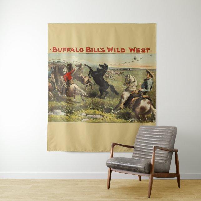 Tenture Affiche de cow-boy de l'Ouest sauvage de Buffalo B (En situation)